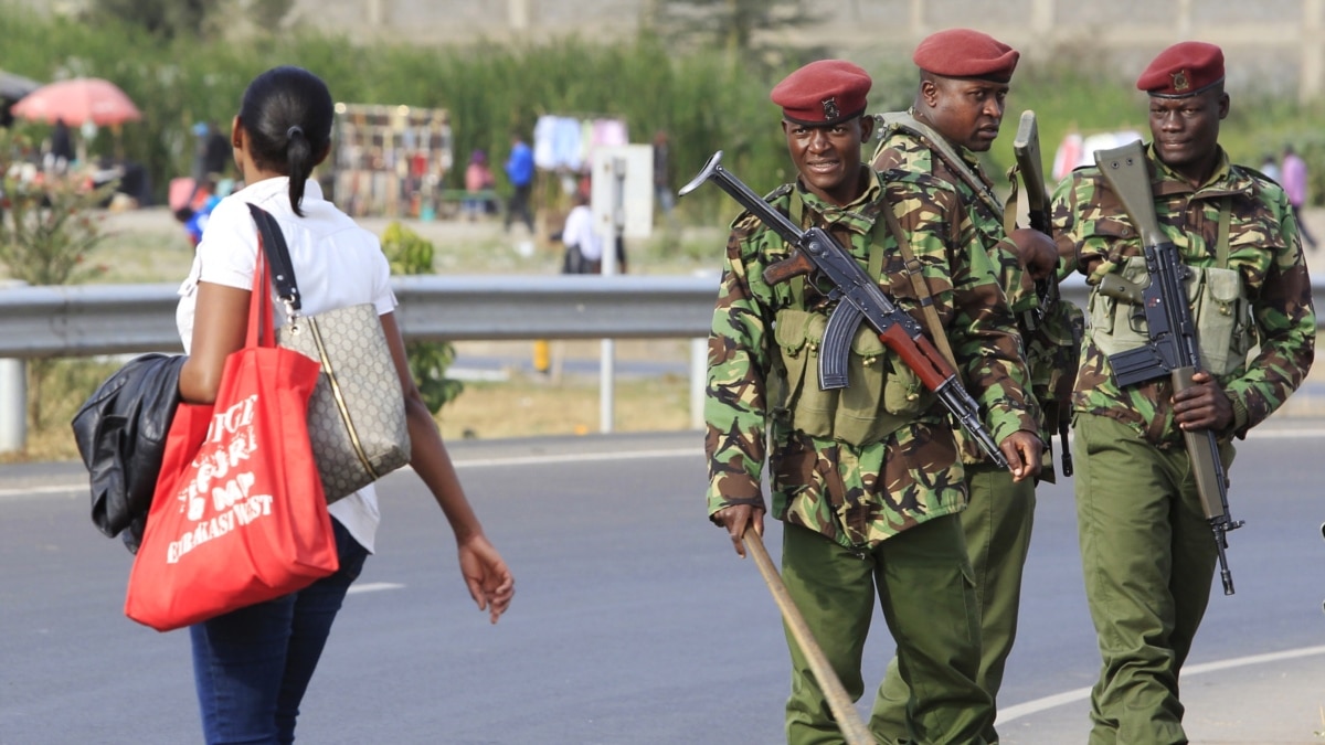 Kenyan police relocated following body parts discovery.