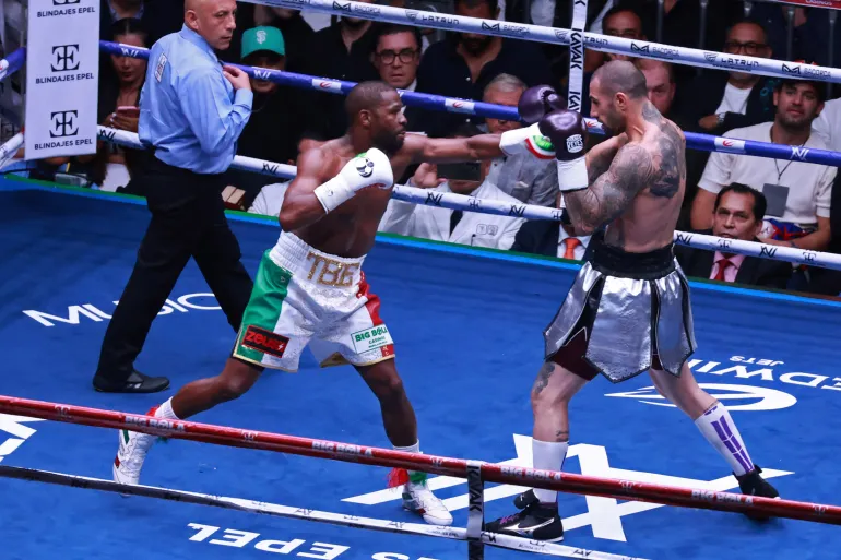 Mayweather dominates Gotti again in Mexico City exhibition boxing rematch