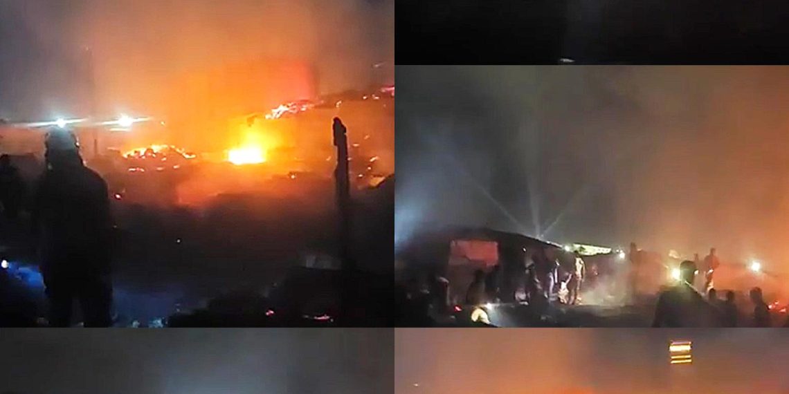 Fire destroys several wooden structures at Agbogbloshie