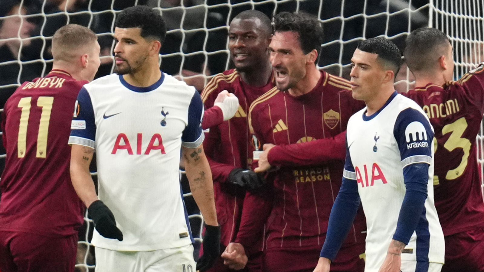 Tottenham 2-2 Roma: Mats Hummels scores late to deny steal hold Spurs to a draw in the Europa League