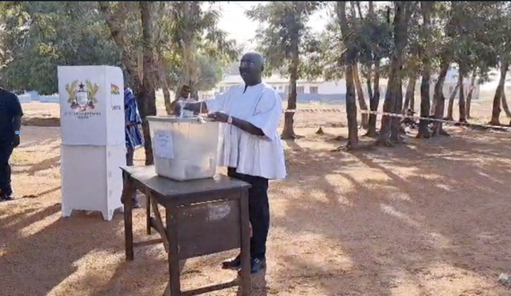 Bawumia votes in Walewale, optimistic about securing victory