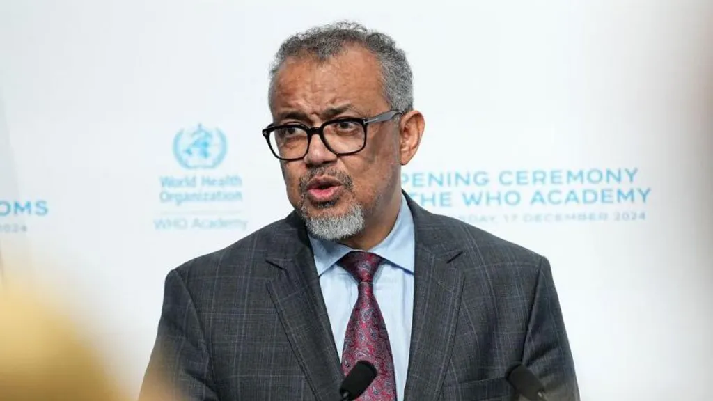 Head of WHO at Yemen airport during Israeli air strikes