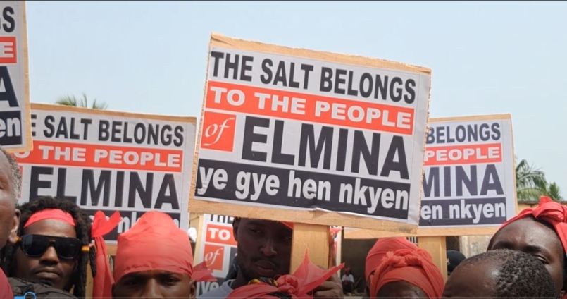 Some Elmina residents protest salt mining lease