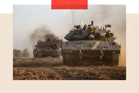 Getty Images Israeli military tanks
