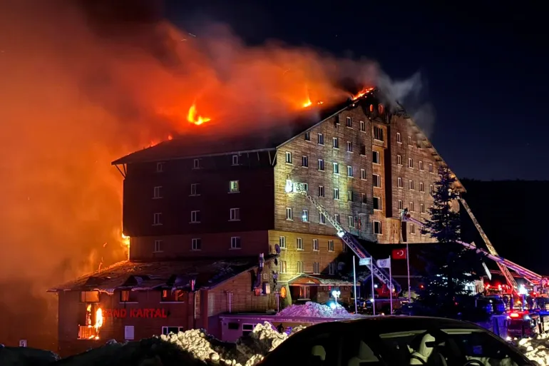 Hotel fire at Turkiye ski resort kills at least 10