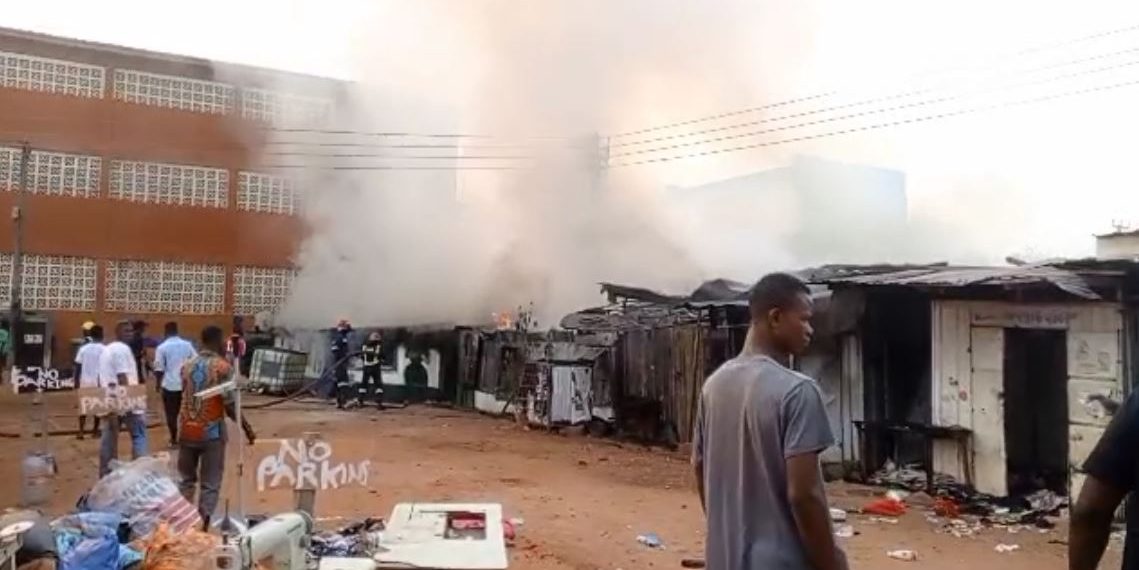 Devastating fire ravages structures behind Trinity Gas in Dzorwulu