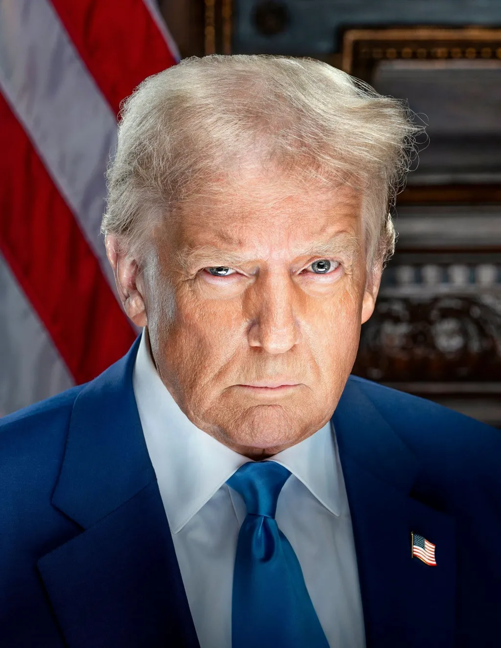 Donald Trump and JD Vance’s official portraits released