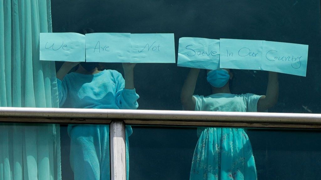 ‘Help us’: Hundreds deported from US held in Panama hotel